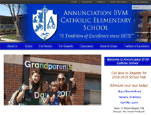 Tablet Screenshot of annunciationbvm.org